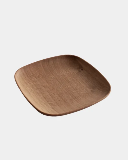firkantet bakke i egetræ
